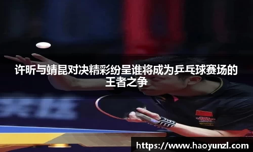许昕与靖昆对决精彩纷呈谁将成为乒乓球赛场的王者之争